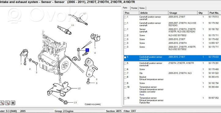 Saab 9-3 Ver2 Puleggia dell’albero motore 93179433