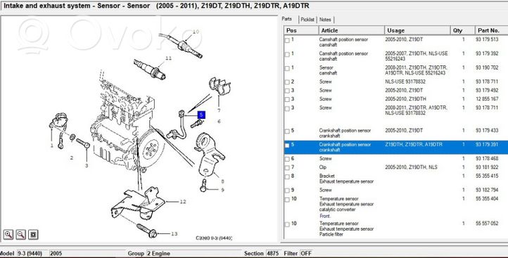 Saab 9-3 Ver2 Puleggia dell’albero motore 93179391