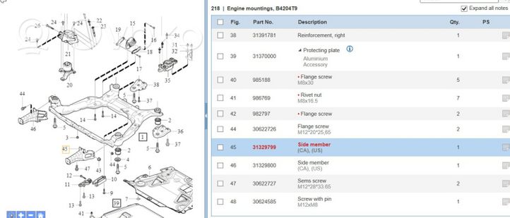 Volvo S60 Other front suspension part 31329800