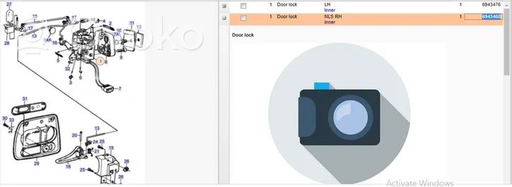 Saab 9000 CD Zamek drzwi tylnych 6943484
