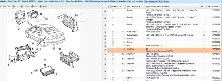 Saab 9-3 Ver2 Amplificatore 12773377