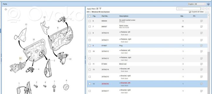 Volvo S60 Laikiklis/ kronšteinas išorinės atidarymo rankenos galinių durų 30784317