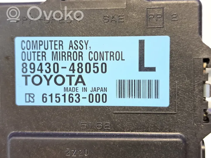 Lexus RX 450H Moduł / Sterownik lusterek bocznych 8943048050