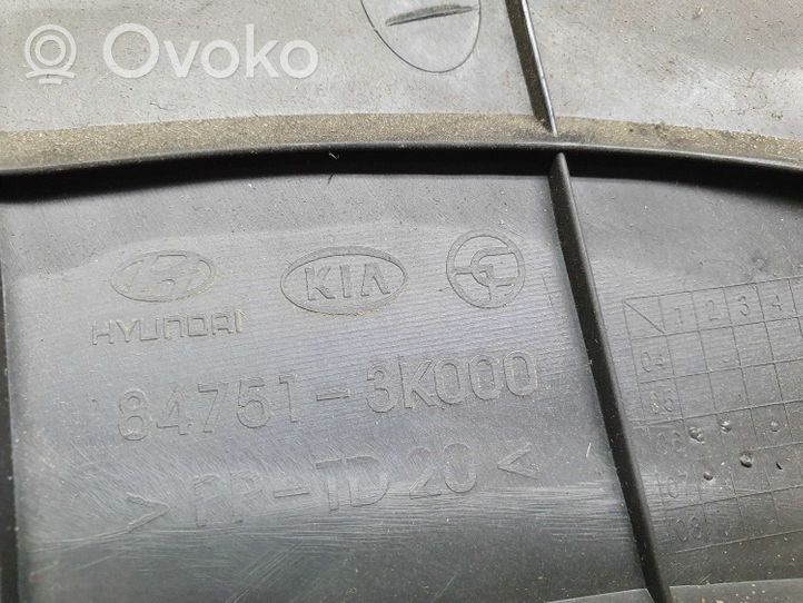 Hyundai Sonata Kojelaudan alempi verhoilu 847513K000