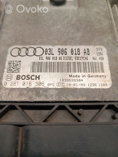 Audi A3 S3 A3 Sportback 8P Centralina/modulo del motore 0281016306