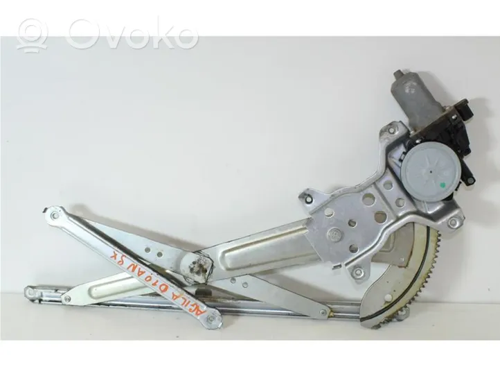 Opel Agila B Front door window regulator with motor 95507157