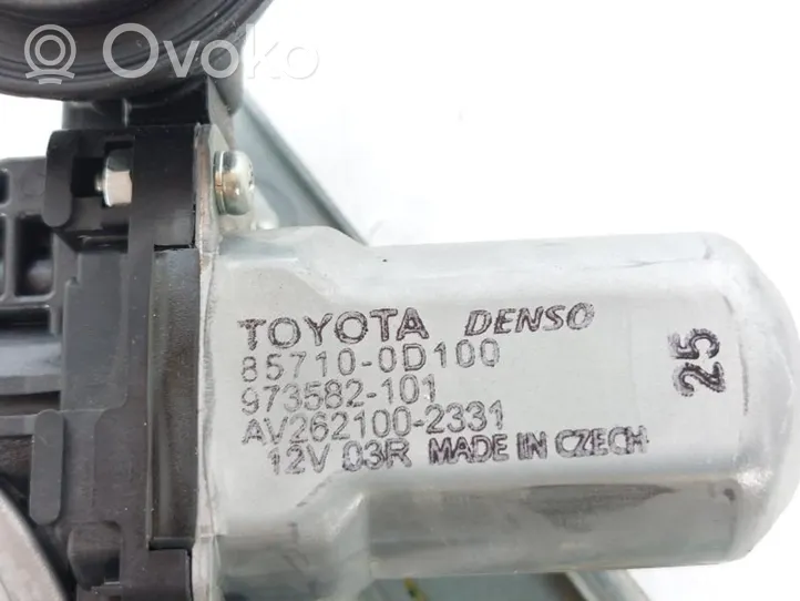 Toyota Yaris Regulador de ventanilla eléctrico de puerta delantera 857100D100