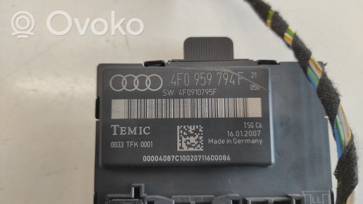 Audi A6 S6 C6 4F Oven ohjainlaite/moduuli 4F0959794F