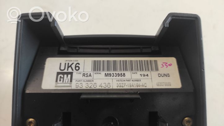 Opel Meriva A Äänenvoimakkuuden ohjauskytkin 93326436