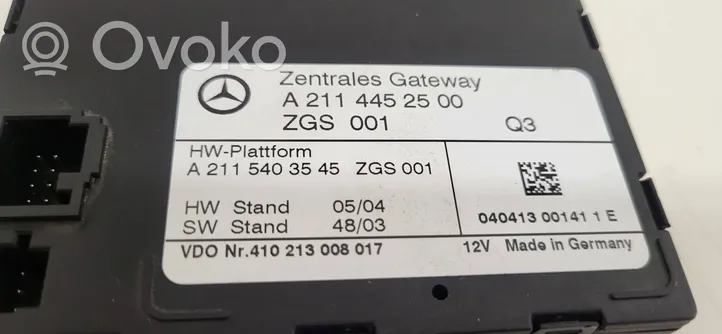 Mercedes-Benz E W211 Oven keskuslukituksen ohjausyksikön moduuli A2114452500