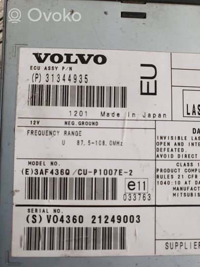 Volvo S40 Unité principale radio / CD / DVD / GPS 31344935