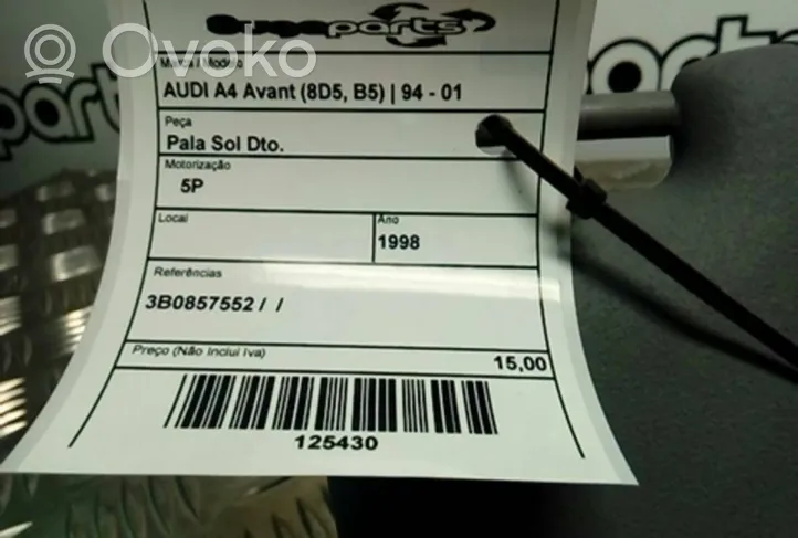 Audi A4 S4 B5 8D Clip/gancio/supporto per aletta parasole 