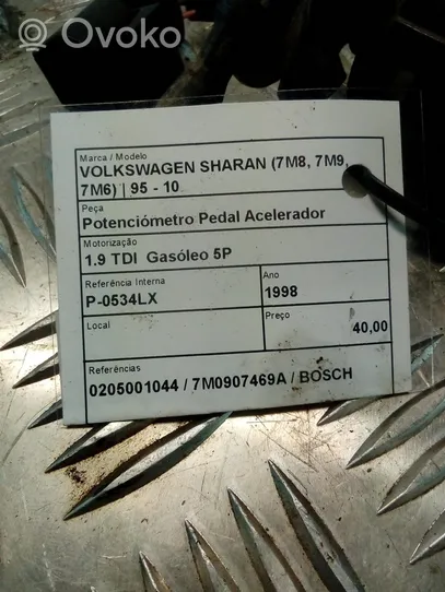 Volkswagen Sharan Pedalų komplektas 