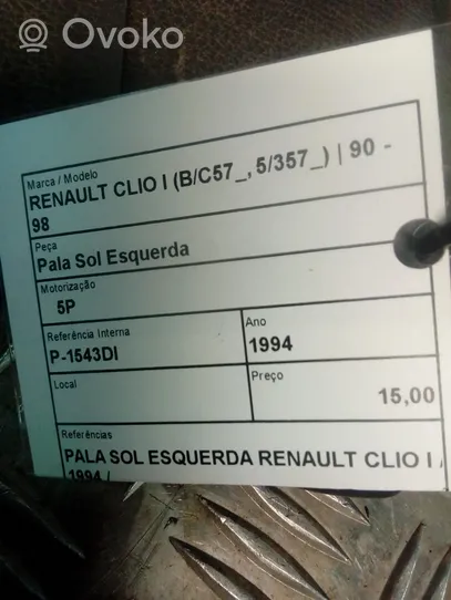 Renault Clio I Häikäisysuojan kiinnityskoukun kiinnike 