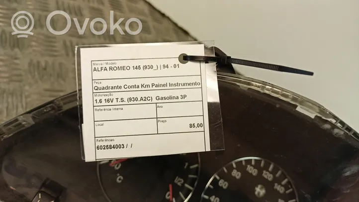 Alfa Romeo 145 - 146 Tachimetro (quadro strumenti) 