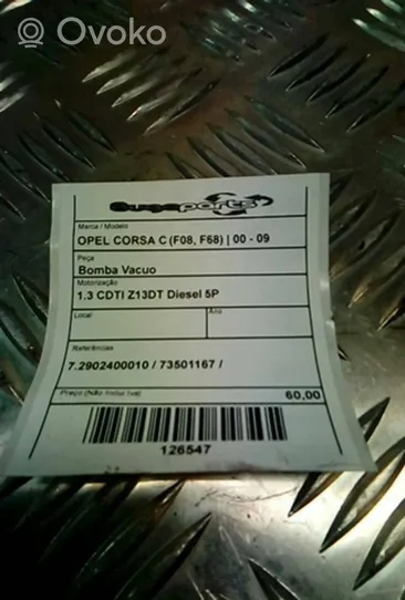 Opel Corsa C Pompa podciśnienia / Vacum 