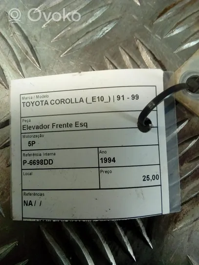 Toyota Corolla E100 Meccanismo di sollevamento del finestrino anteriore senza motorino 