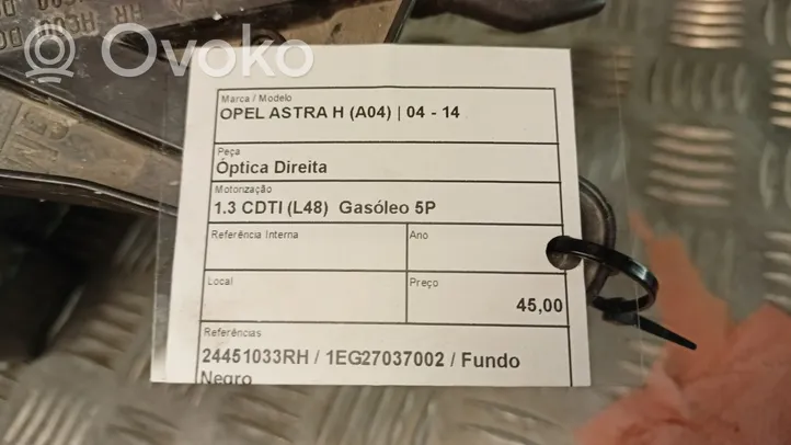 Opel Astra H Lampa przednia 