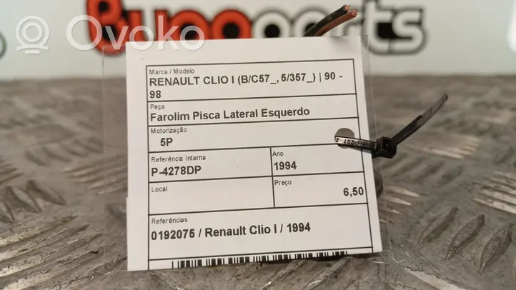 Renault Clio I Rekisterikilven valo 