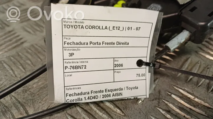 Toyota Corolla E120 E130 Wkładka do zamka drzwi 