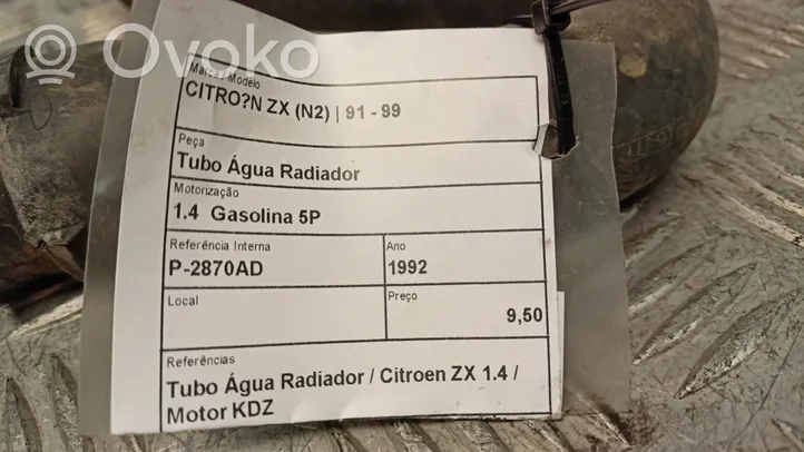 Citroen ZX Durite de refroidissement tube 