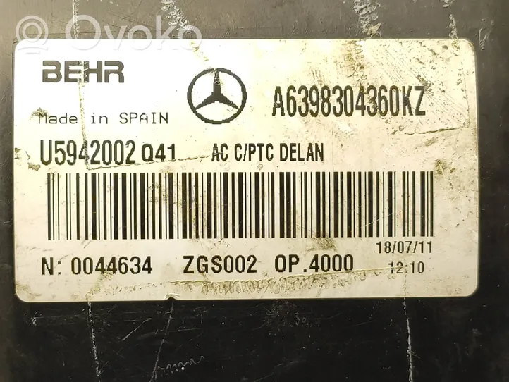 Mercedes-Benz Vito Viano W639 Mazā radiatora ventilatora reostats A0018216560