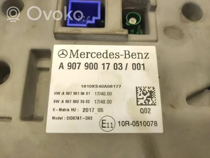 Mercedes-Benz Sprinter W907 W910 Monitori/näyttö/pieni näyttö A9079001703