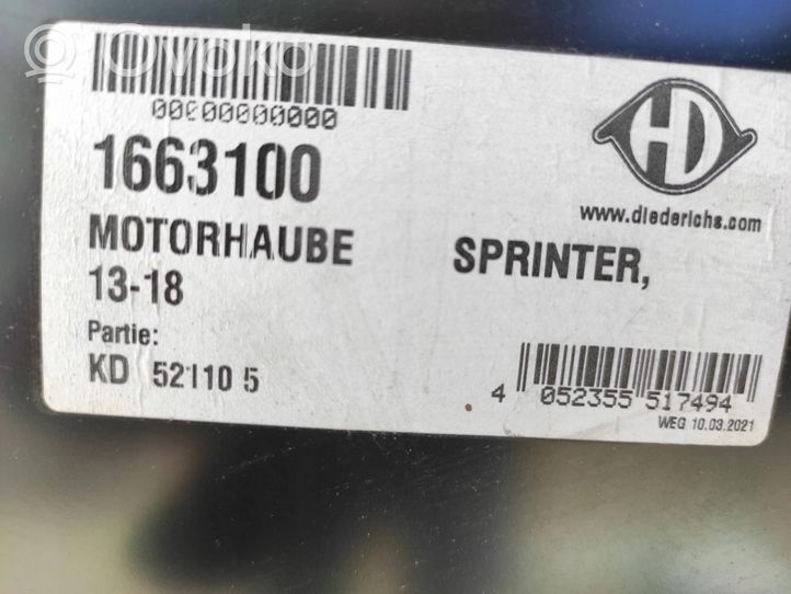 Mercedes-Benz Sprinter W907 W910 Pokrywa przednia / Maska silnika 1663100