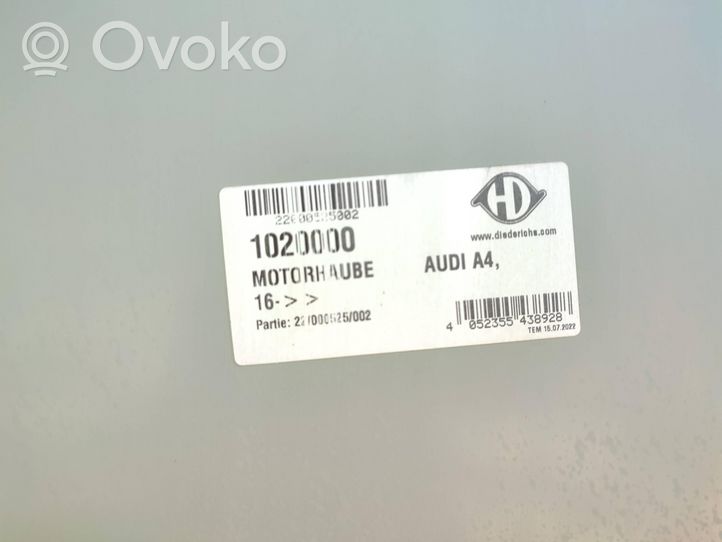 Audi A4 S4 B9 Pokrywa przednia / Maska silnika 1020000