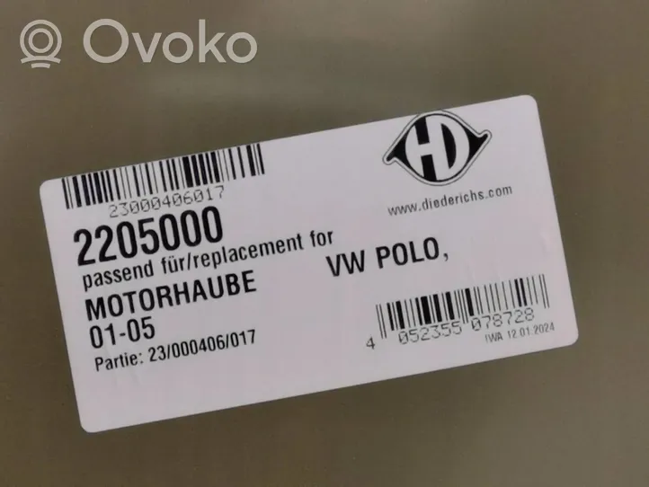 Volkswagen Polo IV 9N3 Konepelti 2205000