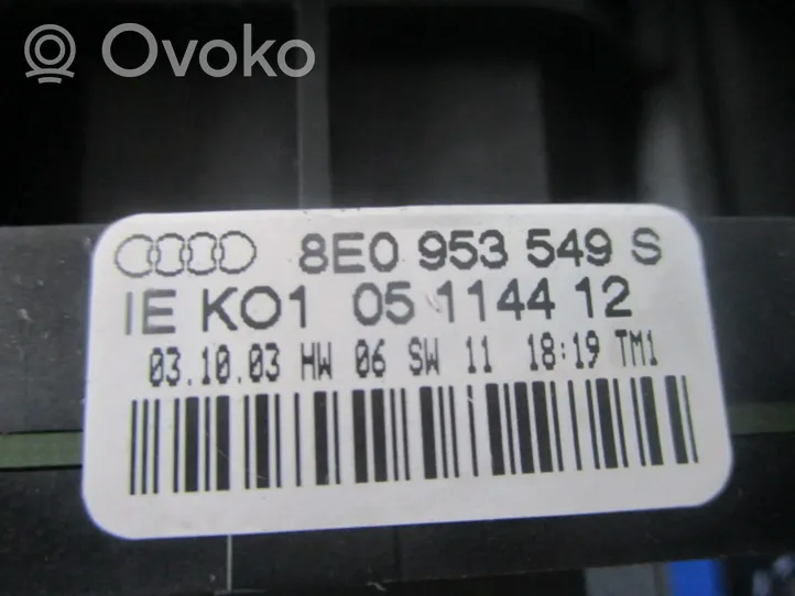 Audi A4 S4 B6 8E 8H Inne przełączniki i przyciski 8E0953549S