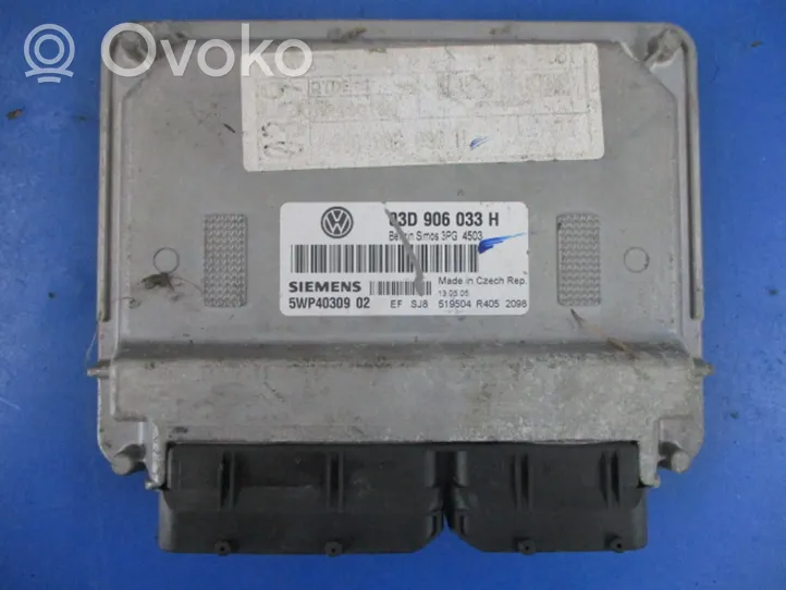 Volkswagen Fox Unité de commande, module ECU de moteur 03D906033H