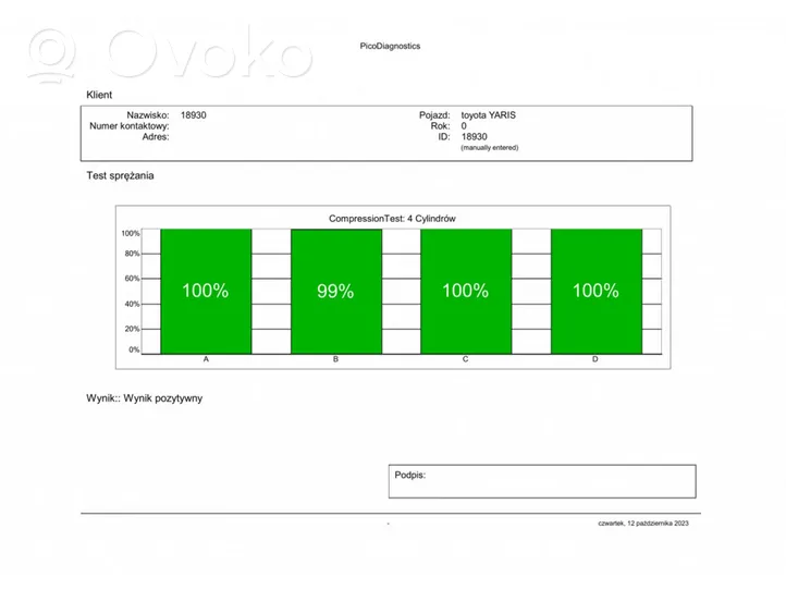 Toyota Yaris Verso Silnik / Komplet 