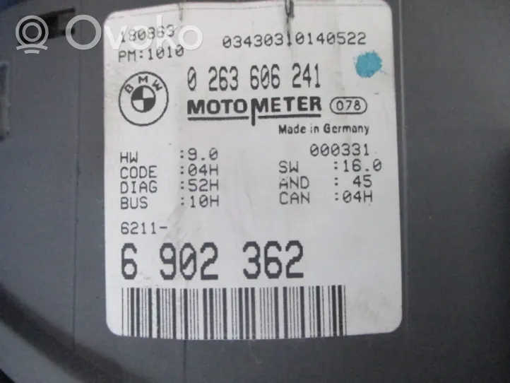 BMW 3 E36 Compteur de vitesse tableau de bord 0263606241