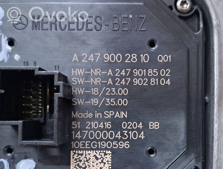 Mercedes-Benz B W247 Module de contrôle de ballast LED A2479002810