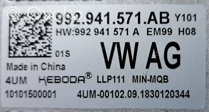 Volkswagen Golf VIII Moduł sterujący statecznikiem LED 992941571AB