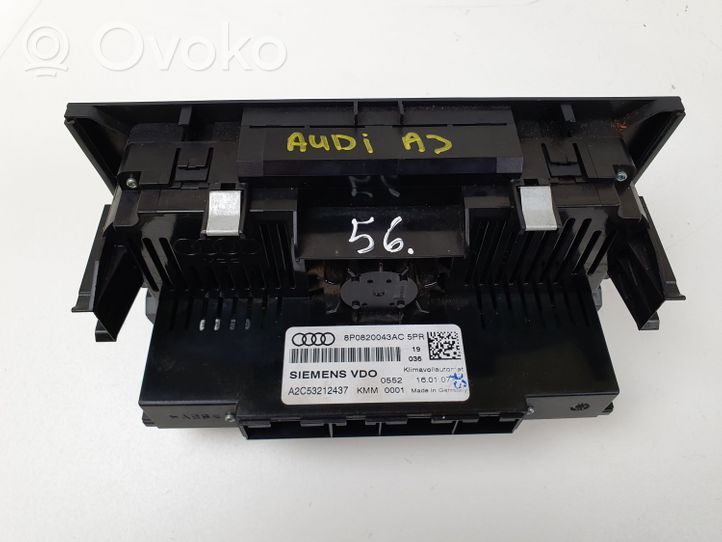 Audi A3 S3 8P Climate control unit 