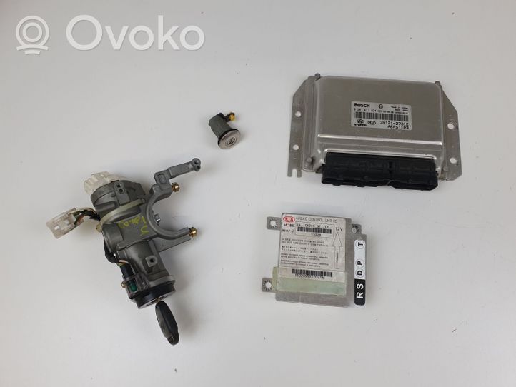 KIA Carens I Kit centralina motore ECU e serratura 0281011024