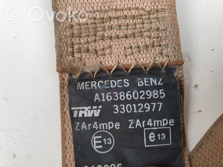 Mercedes-Benz ML W163 Saugos diržas priekinis 