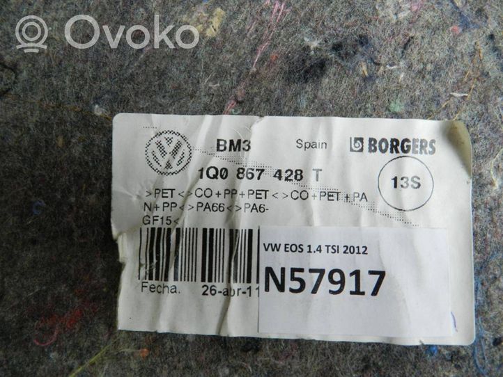 Volkswagen Eos Trunk/boot side trim panel 1Q0867428T