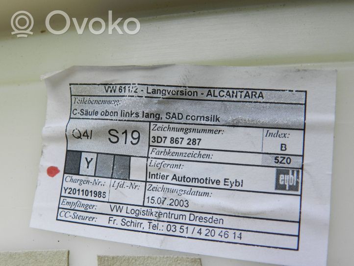 Volkswagen Phaeton Osłona środkowa słupka / C 3D7867287