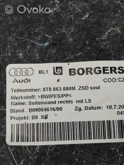 Audi A5 Sportback 8TA Dolny panel schowka koła zapasowego 8T8863880M