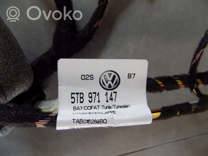 Volkswagen Touran III Faisceau de câbles hayon de coffre 5TB971147