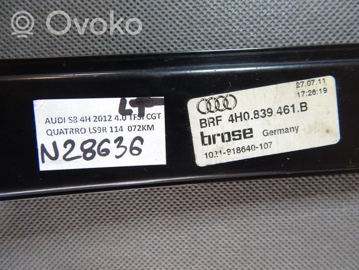 Audi A8 S8 D4 4H Takaikkunan nostomekanismi ilman moottoria 4H0839461B