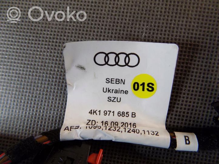 Audi A7 S7 4K8 Faisceau câblage de panneau 4K1971685B