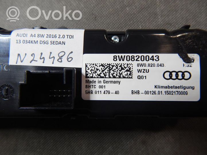 Audi A4 S4 B9 Centralina del climatizzatore 8W0820043