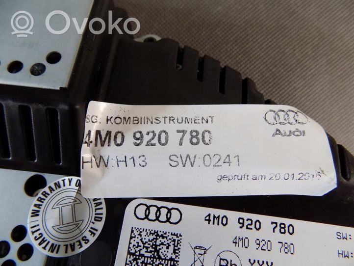 Audi Q7 4M Tachimetro (quadro strumenti) 4M0920780