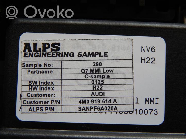 Audi Q7 4M Controllo multimediale autoradio 4M0919614A