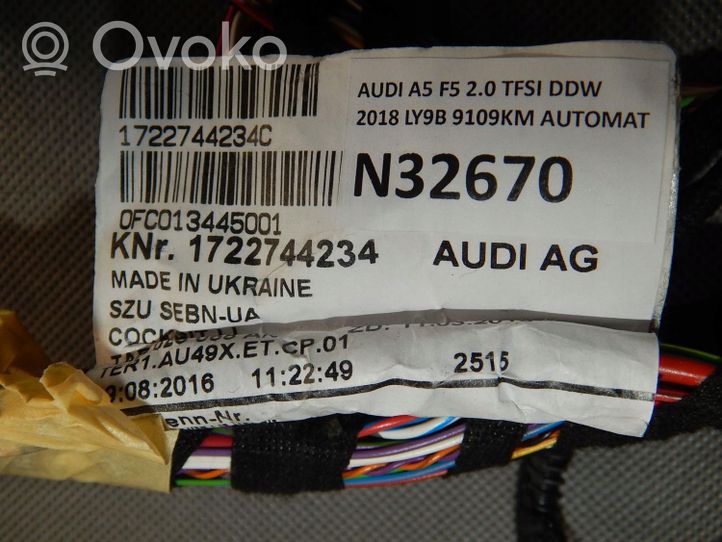 Audi A5 Okablowanie deski rozdzielczej 