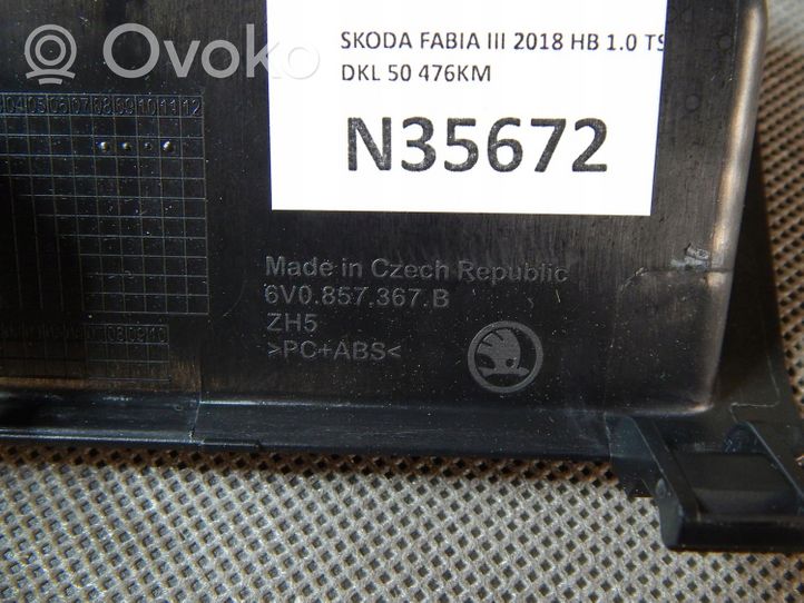 Skoda Fabia Mk3 (NJ) Panel gniazda zapalniczki deski rozdzielczej 6V0857367B